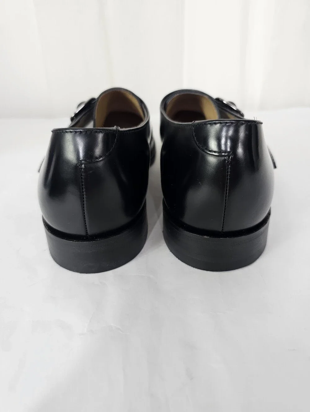 Charles Tyrwhitt Black Leather Single Monk Strap Dress Shoes Size US 10.5/UK 10